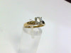 14 Karat Yellow and White Gold ladies diamond solitaire ring