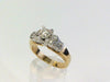 14 Karat Yellow and White Gold ladies diamond ring