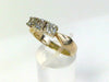 14 Karat Yellow and White Gold ladies diamond ring